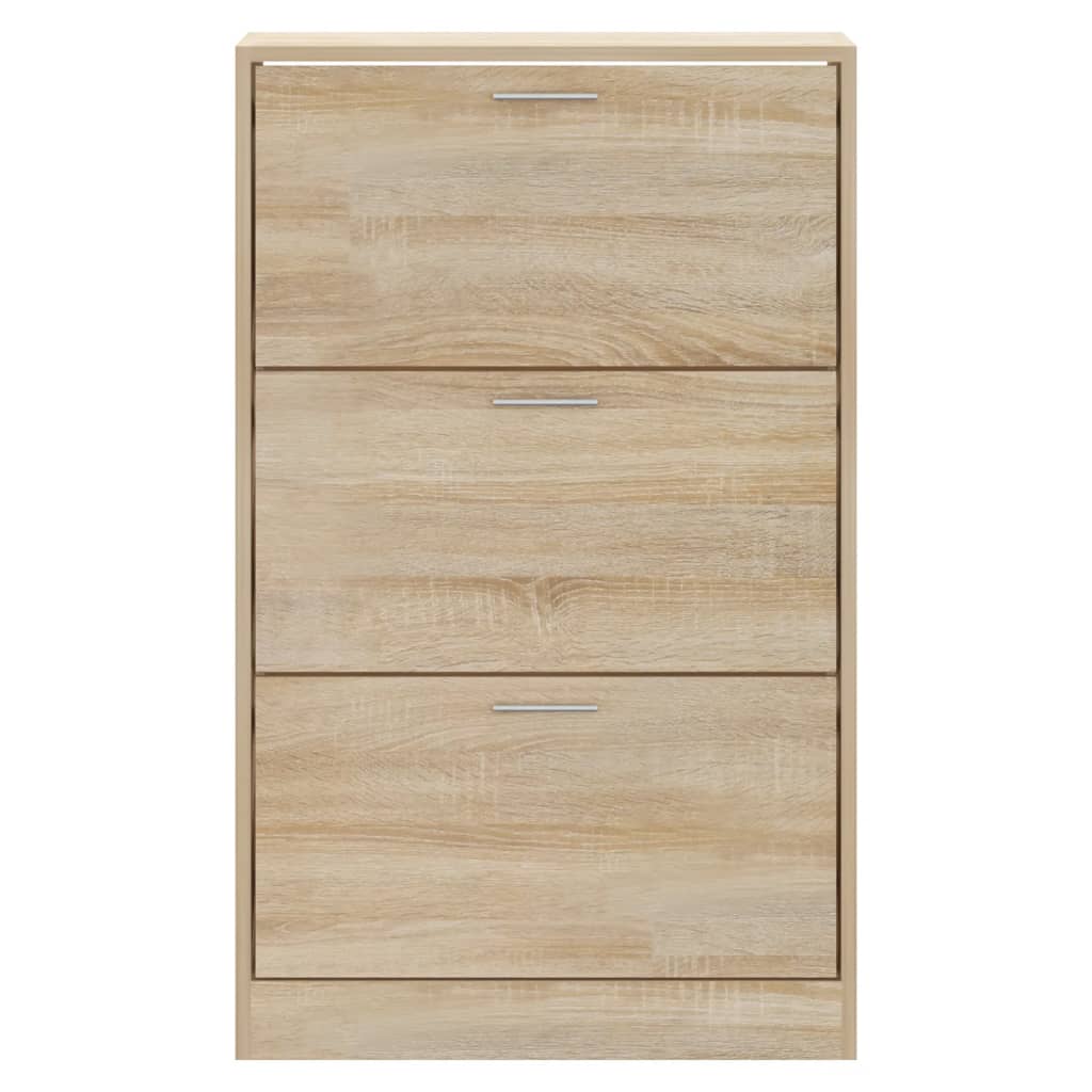 Schoenenkast 63x24x103 cm bewerkt hout sonoma eikenkleurig