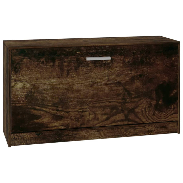 Schoenenbank 80x24x45 cm bewerkt hout gerookt eiken