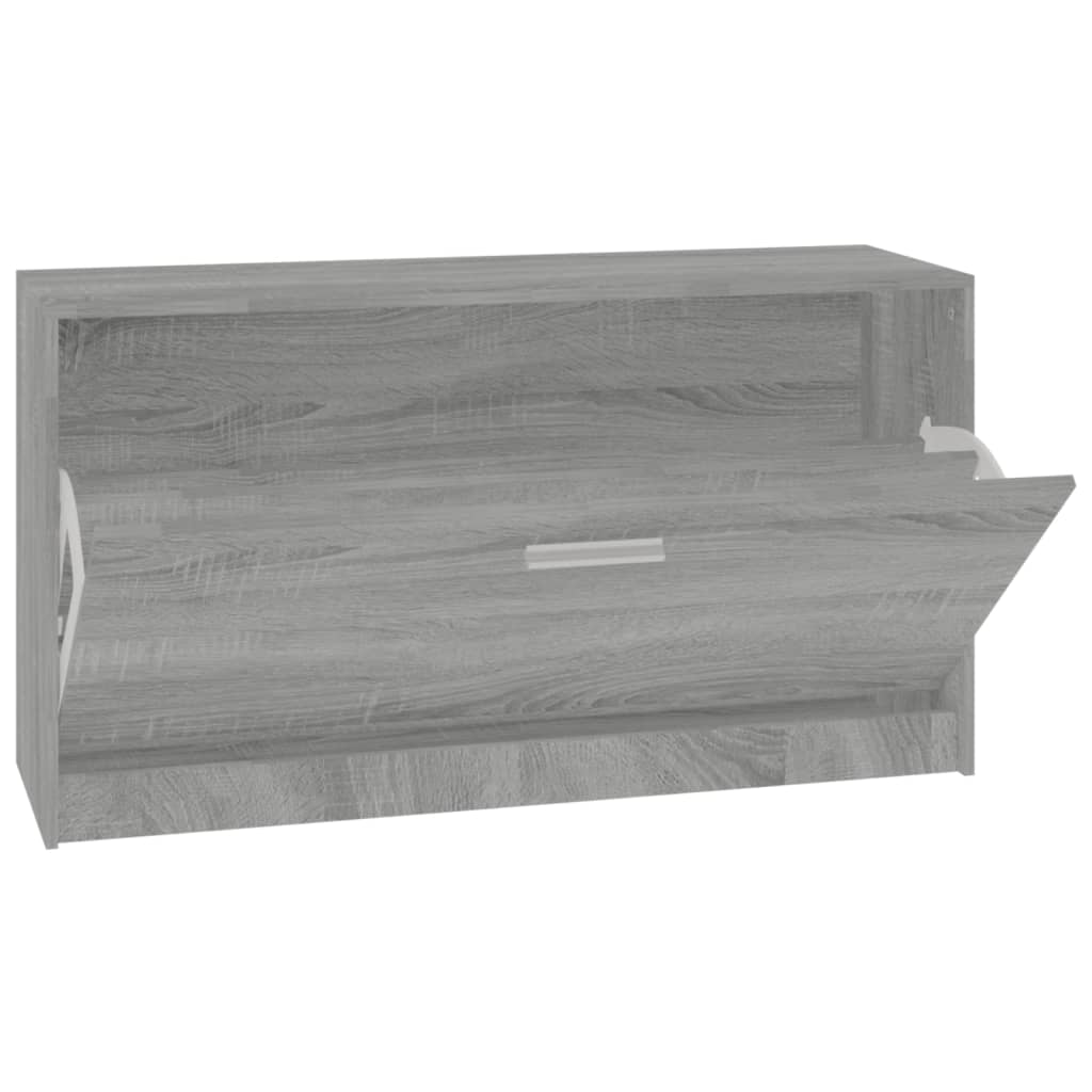 Schoenenbank 80x24x45 cm bewerkt hout grijs sonoma eikenkleur