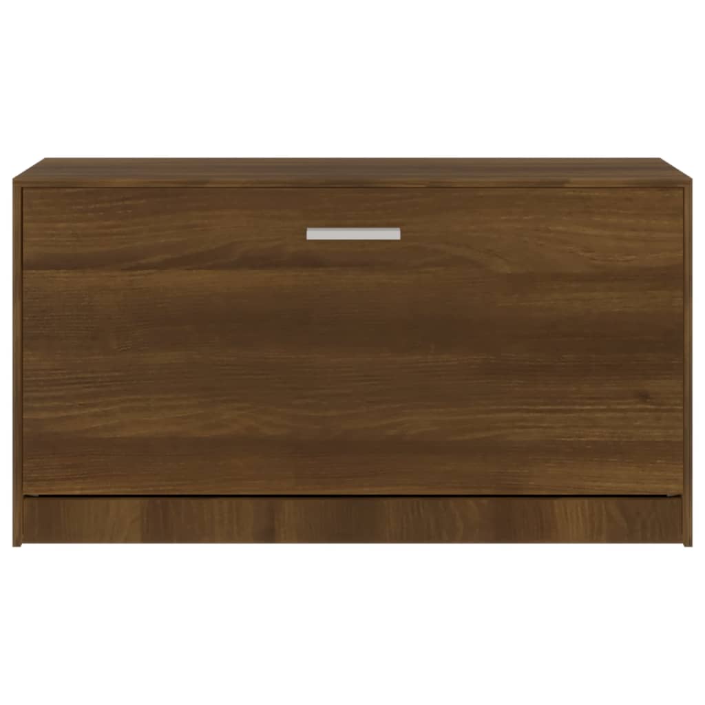 Schoenenbank 80x24x45 cm bewerkt hout bruin eikenkleur