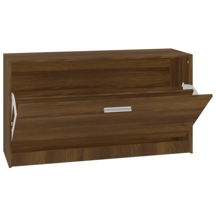 Schoenenbank 80x24x45 cm bewerkt hout bruin eikenkleur