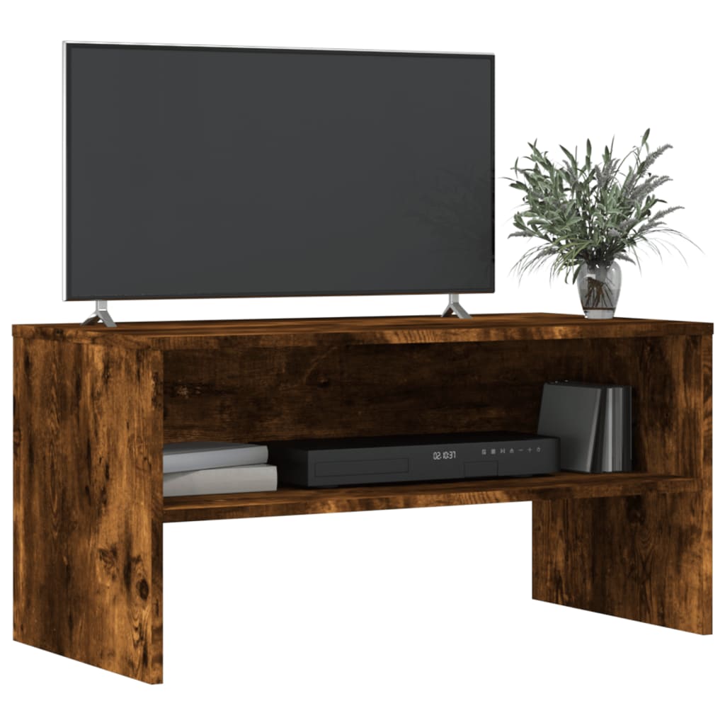 Tv-meubel 80x40x40 cm bewerkt hout gerookt eikenkleurig