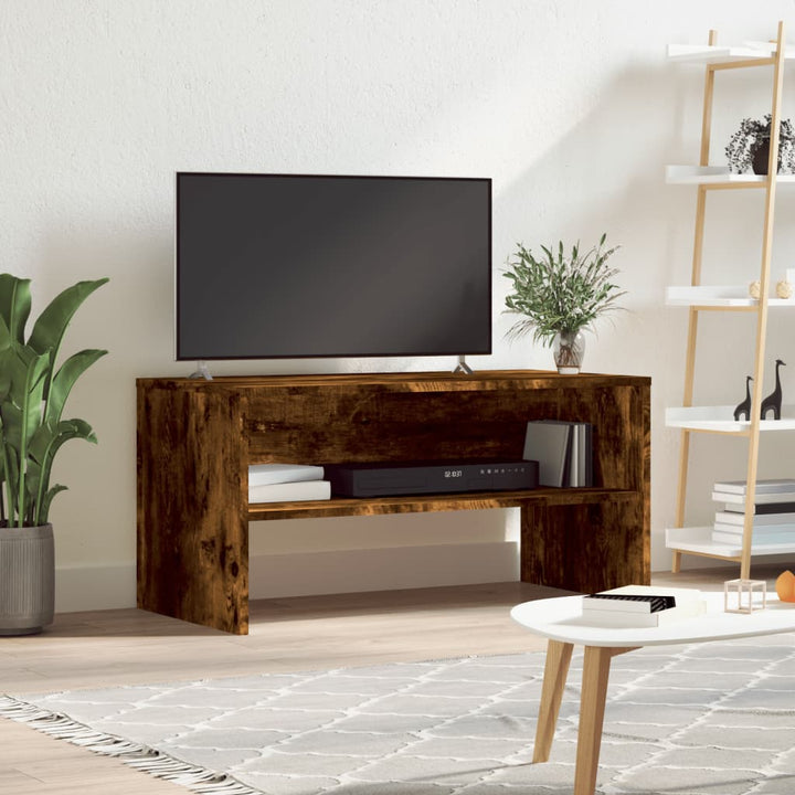 Tv-meubel 80x40x40 cm bewerkt hout gerookt eikenkleurig