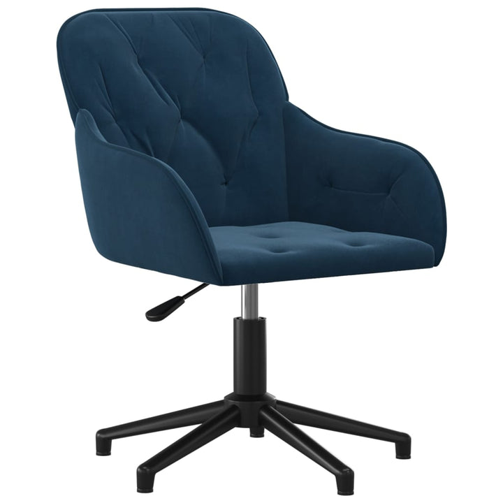 Eetkamerstoelen draaibaar 2 st fluweel blauw