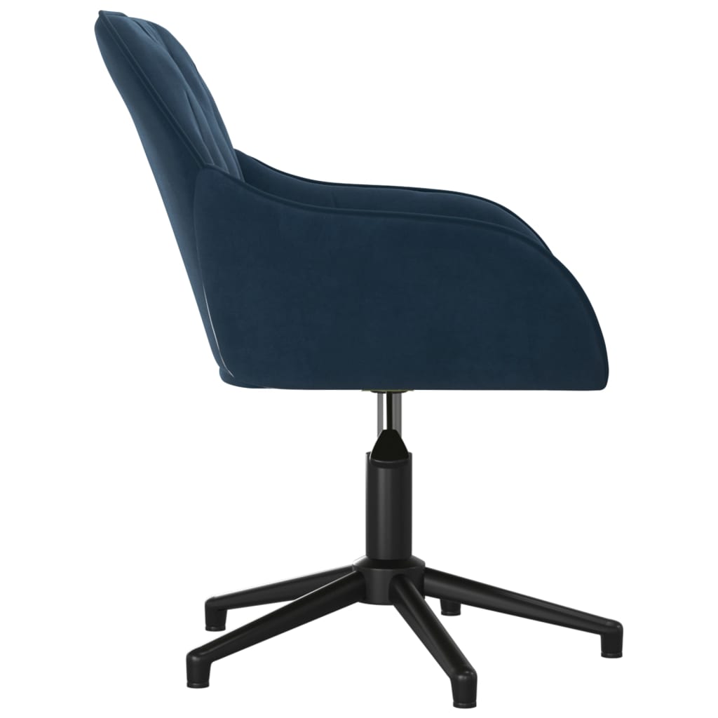 Eetkamerstoelen draaibaar 2 st fluweel blauw