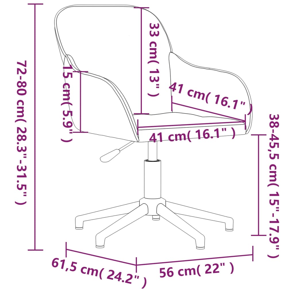 Eetkamerstoelen draaibaar 2 st fluweel blauw