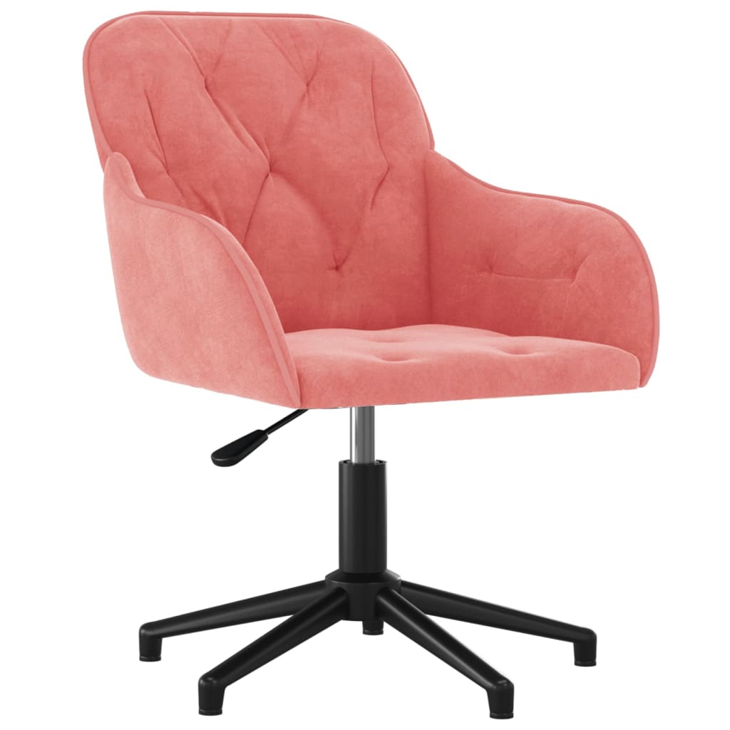 Eetkamerstoelen draaibaar 2 st fluweel roze