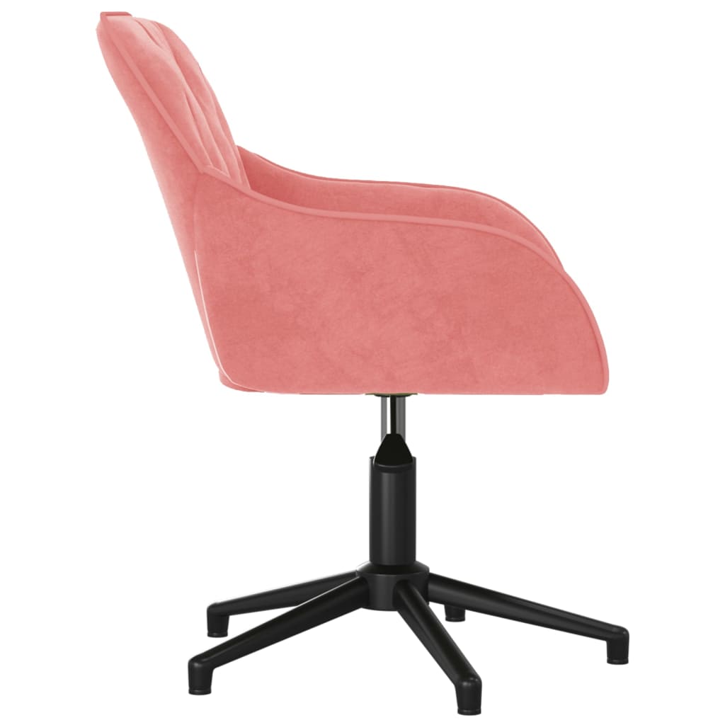 Eetkamerstoelen draaibaar 2 st fluweel roze