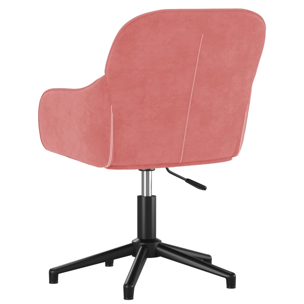 Eetkamerstoelen draaibaar 2 st fluweel roze