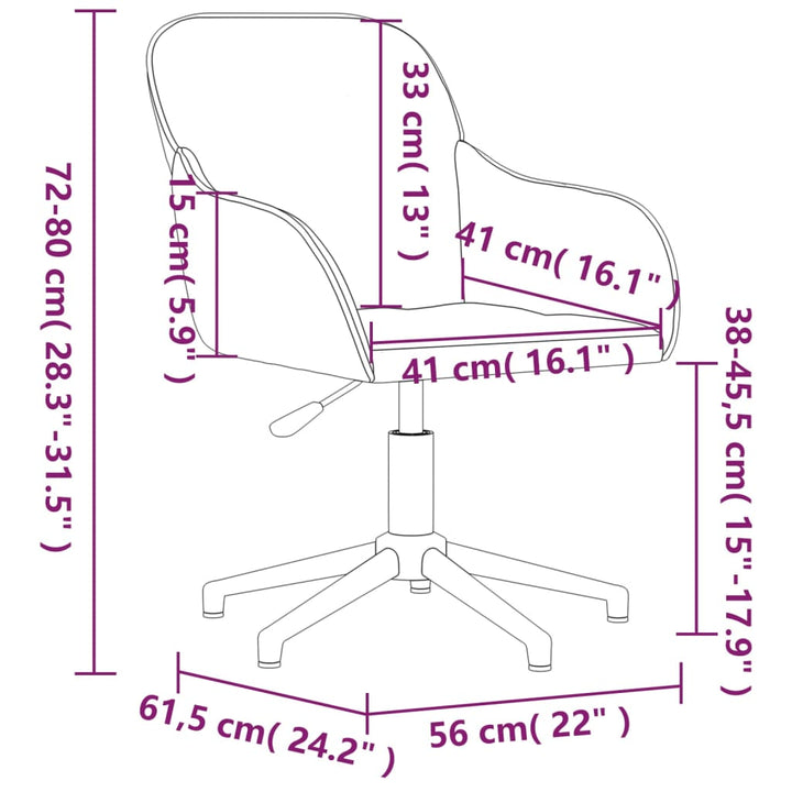 Eetkamerstoelen draaibaar 2 st fluweel roze