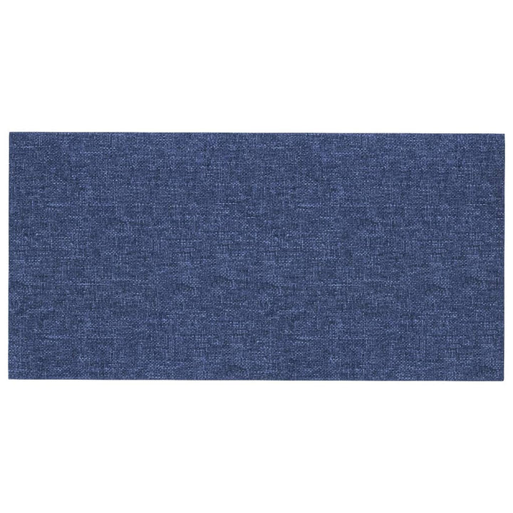 Wandpanelen 12 st 0,54 m² 30x15 cm stof blauw