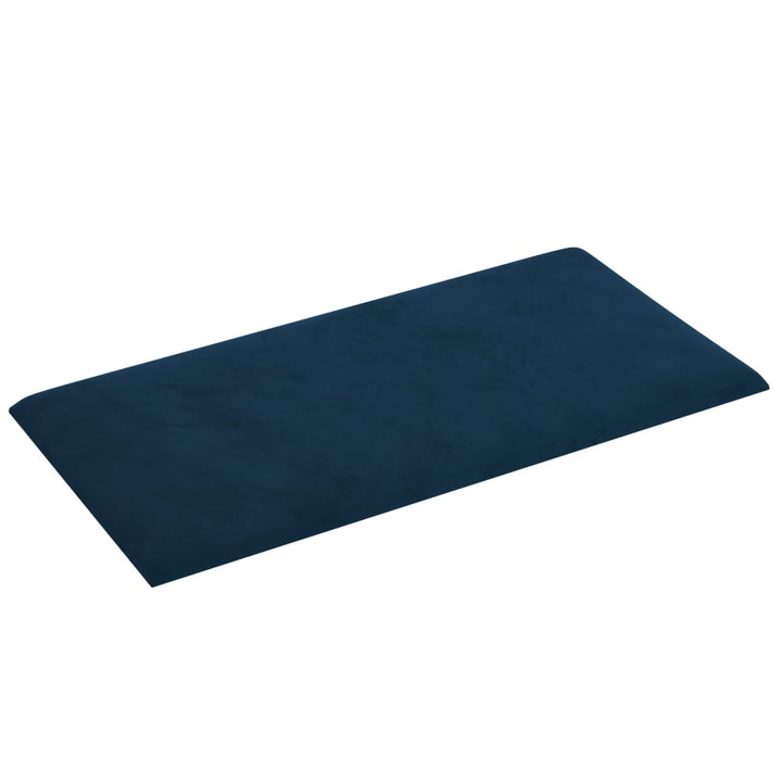 Wandpanelen 12 st 0,54 m² 30x15 cm fluweel blauw