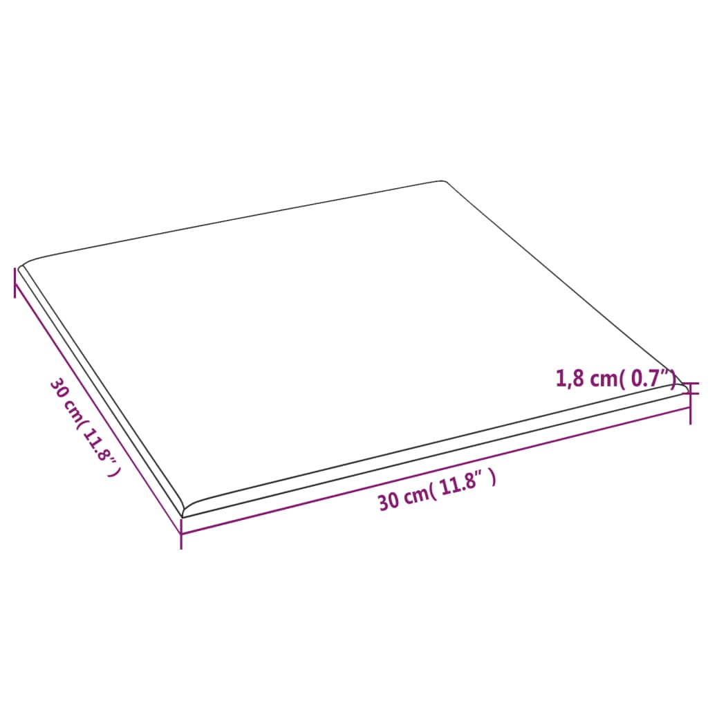 Wandpanelen 12 st 1,08 m² 30x30 cm stof crèmekleurig