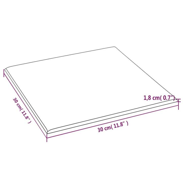 Wandpanelen 12 st 1,08 m² 30x30 cm fluweel lichtgrijs