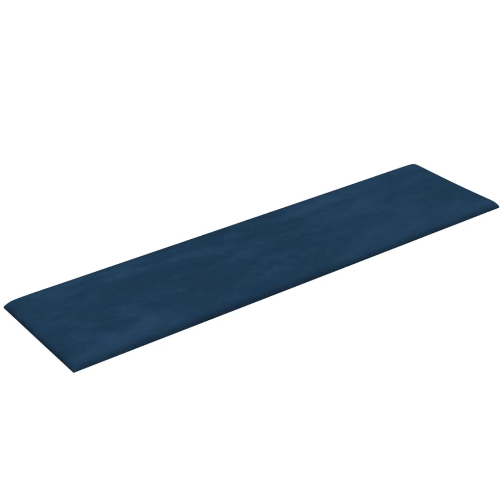 Wandpanelen 12 st 1,08 m² 60x15 cm fluweel blauw