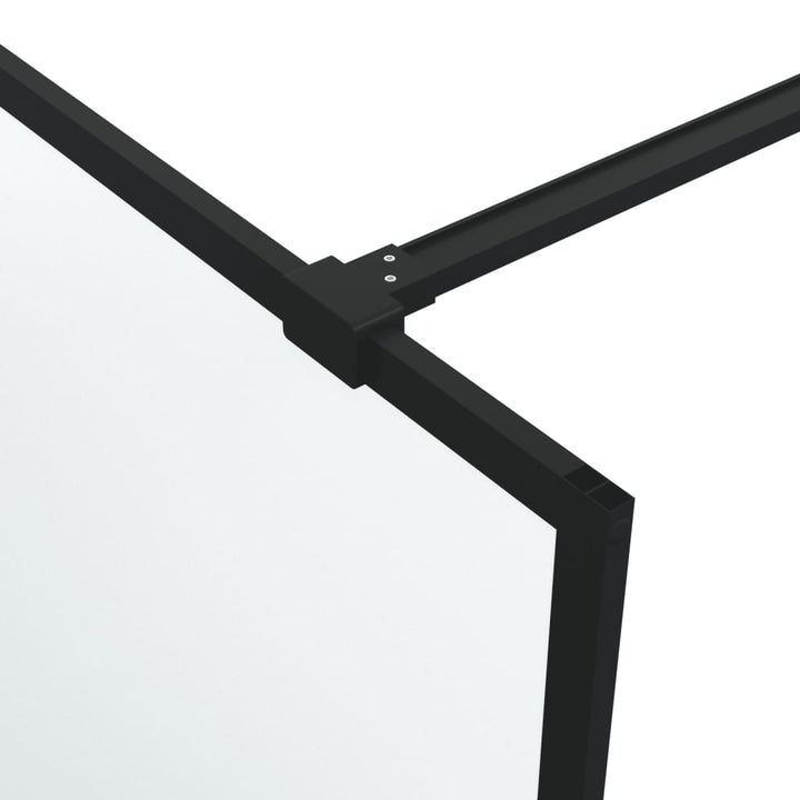 Inloopdouchewand 140x195 cm mat ESG-glas zwart