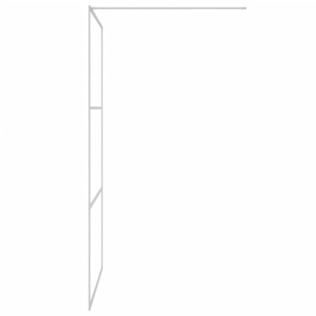 Inloopdouchewand 115x195 cm transparant ESG-glas zilverkleurig