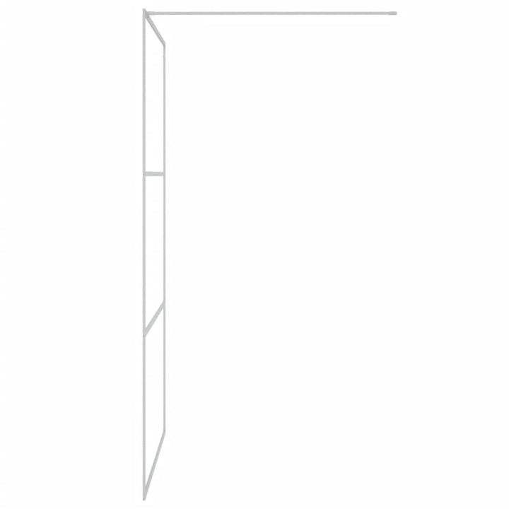 Inloopdouchewand 115x195 cm transparant ESG-glas zilverkleurig