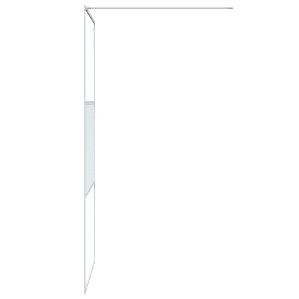 Inloopdouchewand 90x195 cm transparant ESG-glas wit