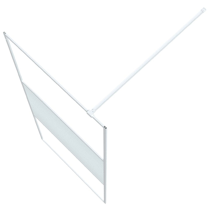 Inloopdouchewand 90x195 cm transparant ESG-glas wit