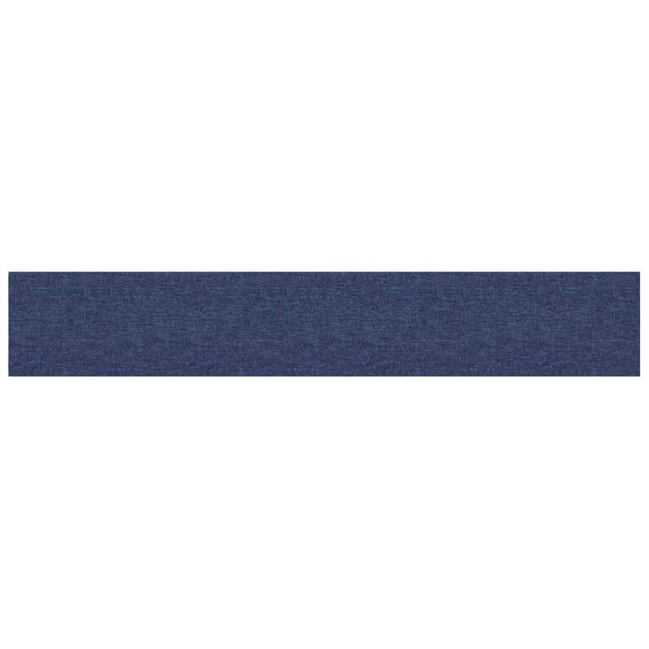 Wandpanelen 12 st 1,62 m² 90x15 cm stof blauw