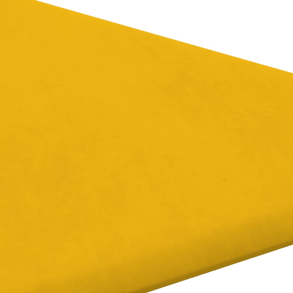 Wandpanelen 12 st 0,54 m² 30x30 cm fluweel geel