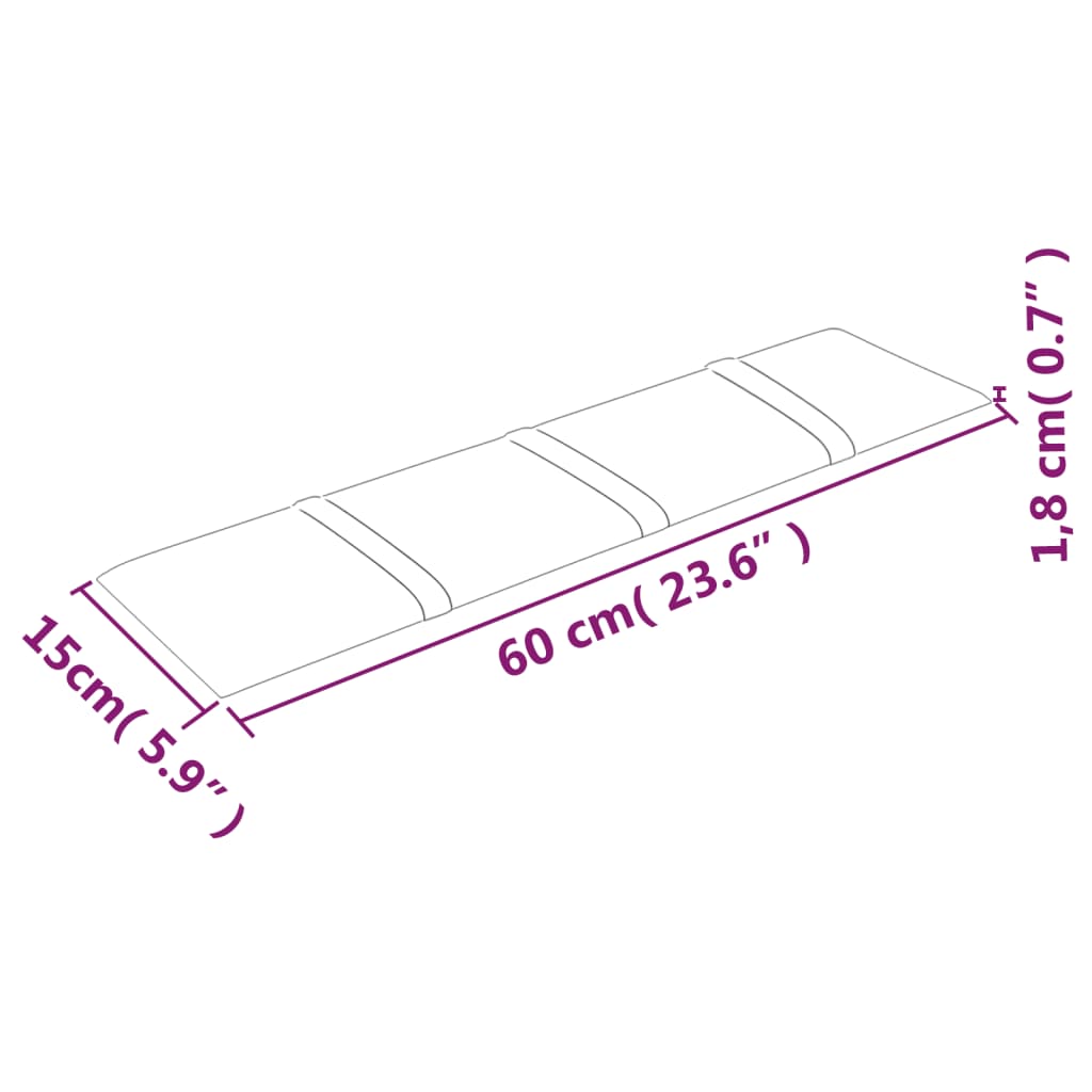 Wandpanelen 12 st 1,08 m² 60x15 cm fluweel lichtgrijs