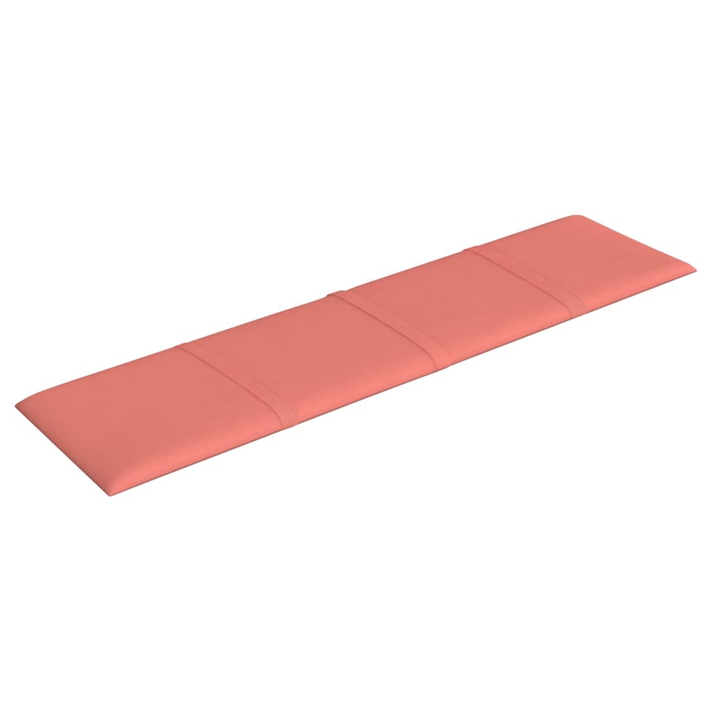 Wandpanelen 12 st 1,08 m² 60x15 cm fluweel roze