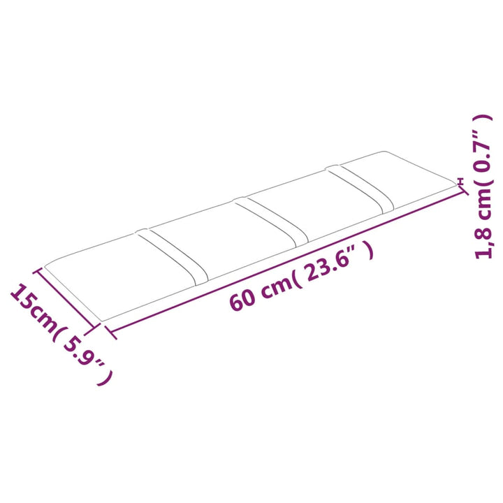 Wandpanelen 12 st 1,08 m² 60x15 cm fluweel geel