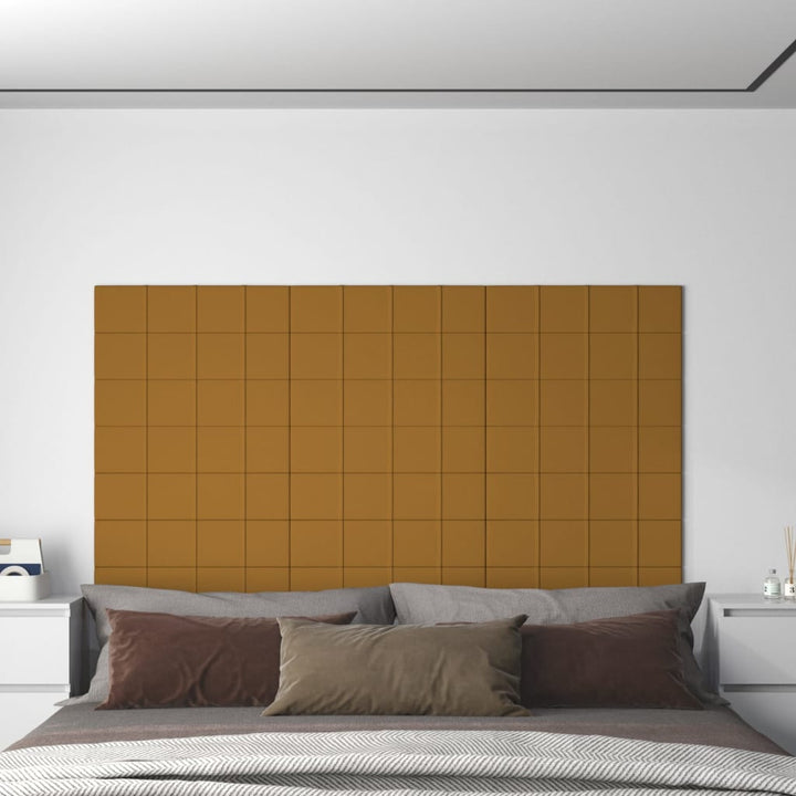 Wandpanelen 12 st 1,08 m² 60x15 cm fluweel bruin