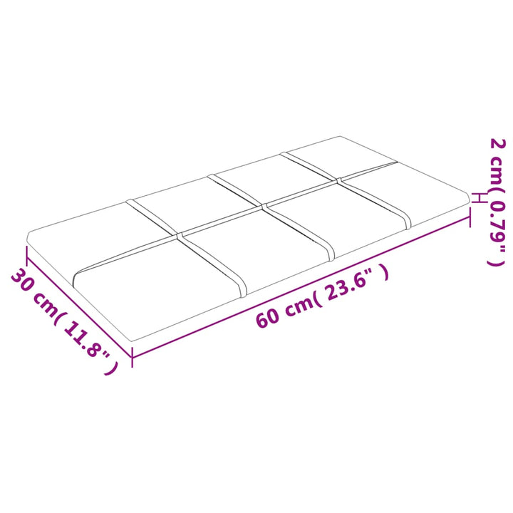 Wandpanelen 12 st 2,16 m² 60x30 cm fluweel donkergrijs