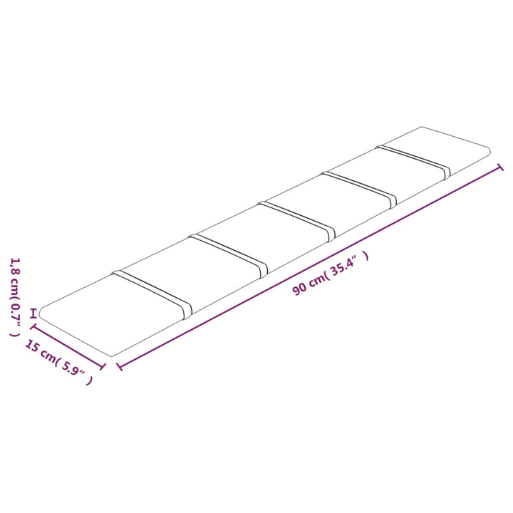 Wandpanelen 12 st 1,62 m² 90x15 cm fluweel blauw