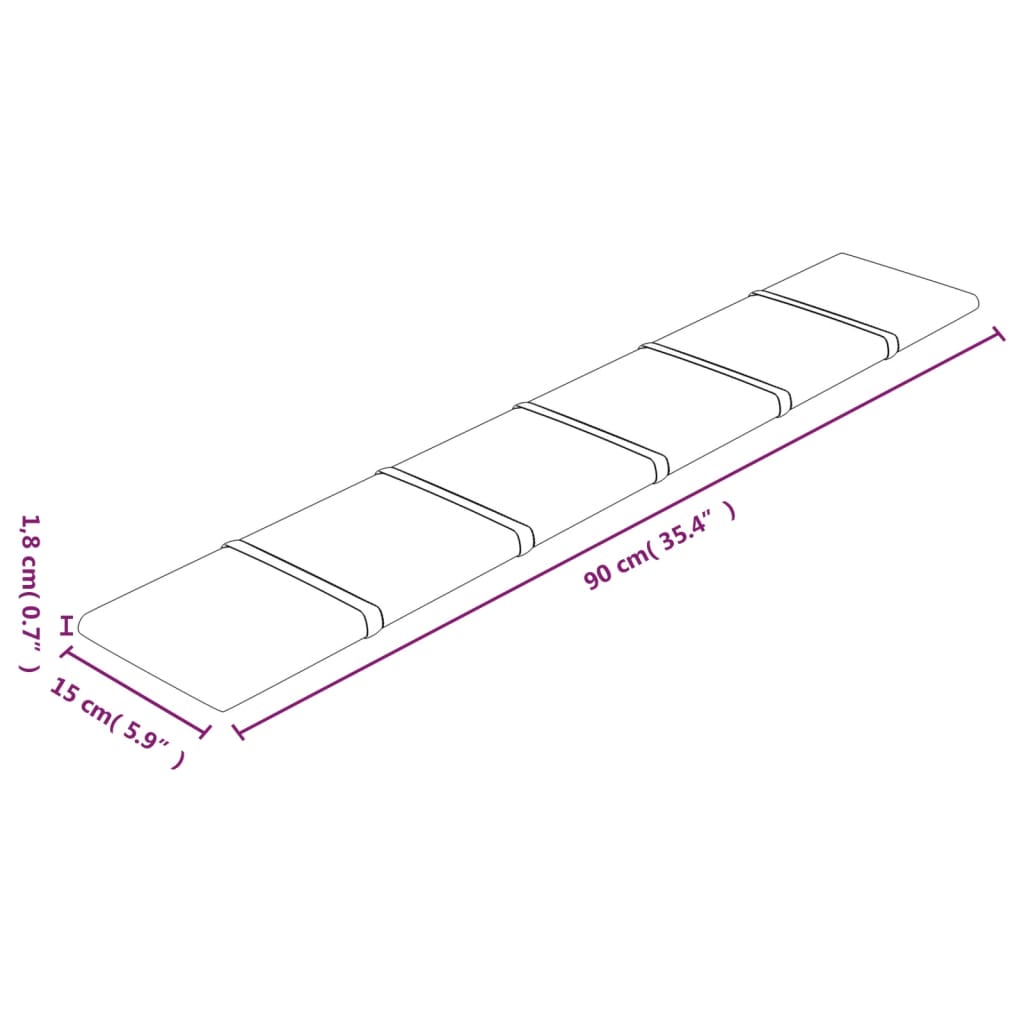 Wandpanelen 12 st 1,62 m² 90x15 cm fluweel lichtgrijs