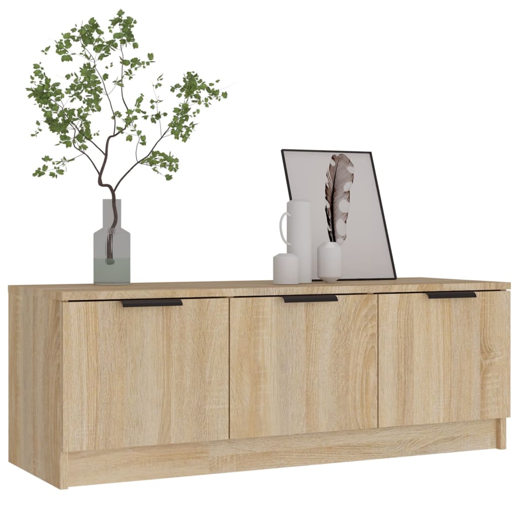 Tv-meubel 102x35x36,5 cm bewerkt hout sonoma eikenkleurig