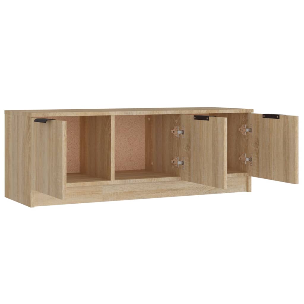 Tv-meubel 102x35x36,5 cm bewerkt hout sonoma eikenkleurig