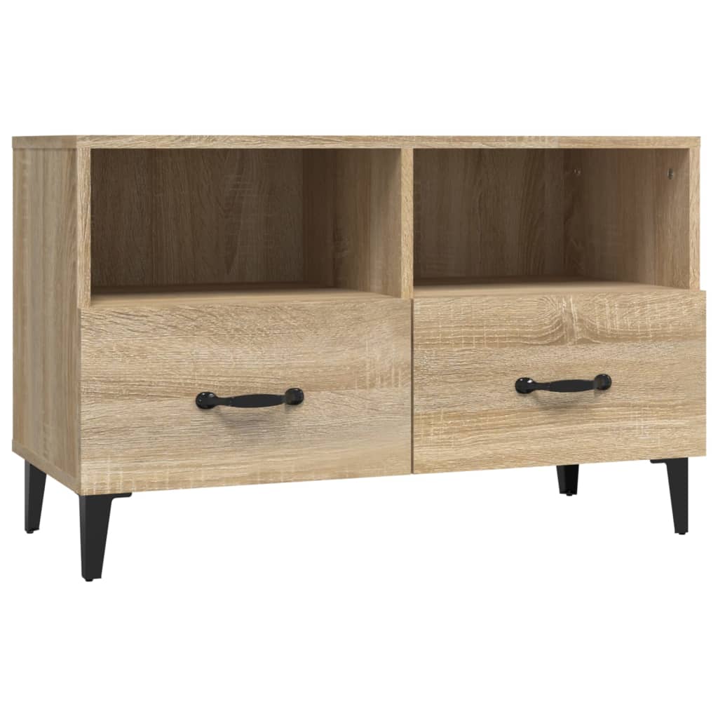 Tv-meubel 80x36x50 cm bewerkt hout sonoma eiken