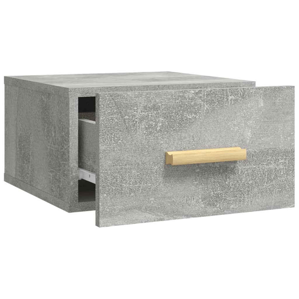 Nachtkastje wandgemonteerd 35x35x20 cm betongrijs