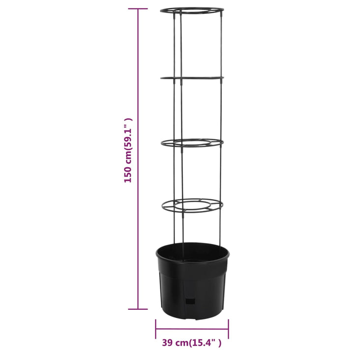 Tomatenkweekpot ø¸39x150 cm polypropeen antracietkleurig