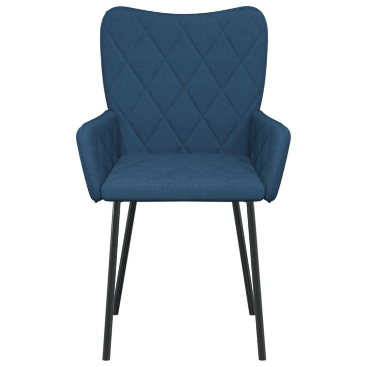 Eetkamerstoelen 2 st stof blauw