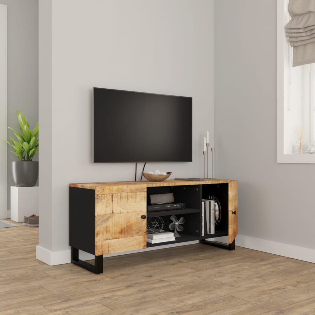 Tv-meubel 105x33x46cm massief mangohout