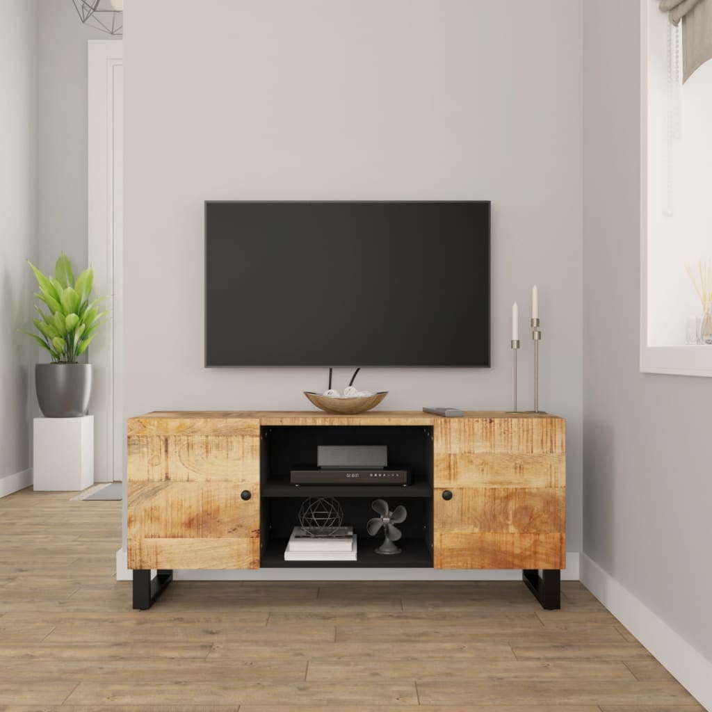 Tv-meubel 105x33x46cm massief mangohout