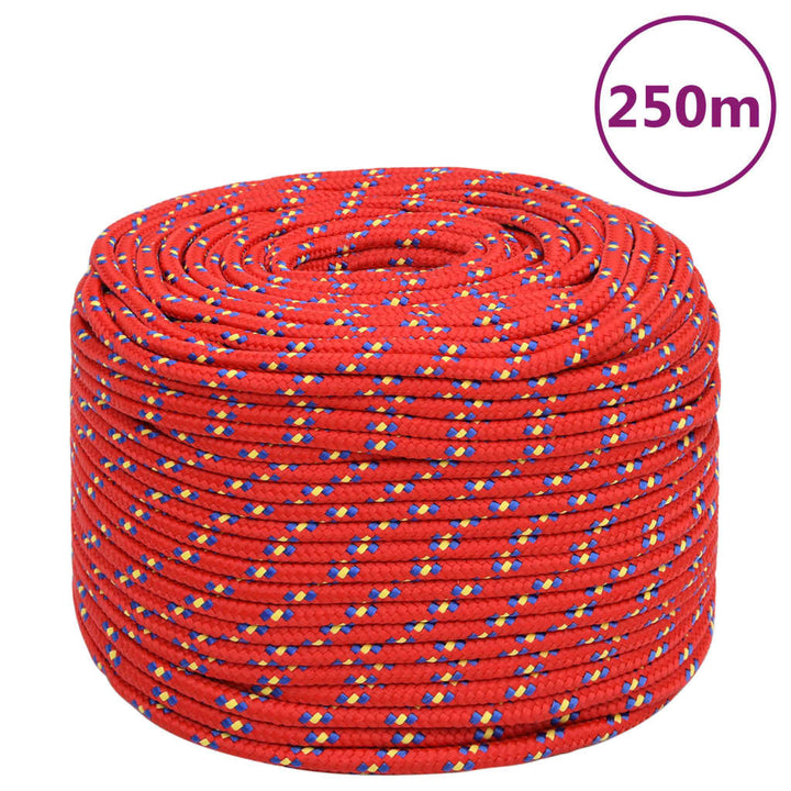 Boottouw 6 mm 250 m polypropyleen rood