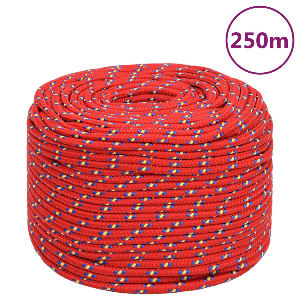 Boottouw 8 mm 250 m polypropyleen rood