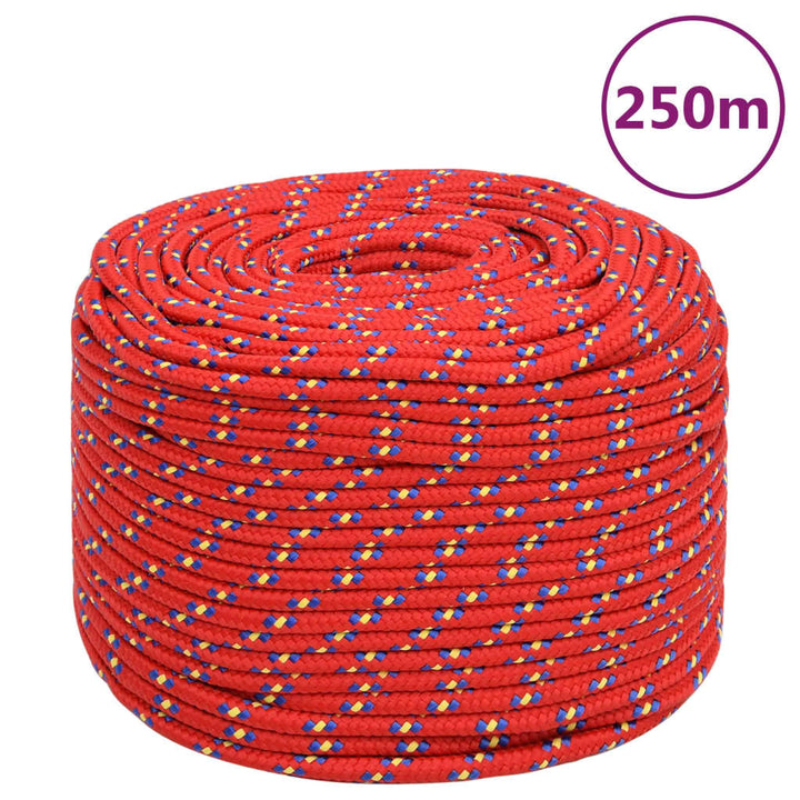 Boottouw 8 mm 250 m polypropyleen rood