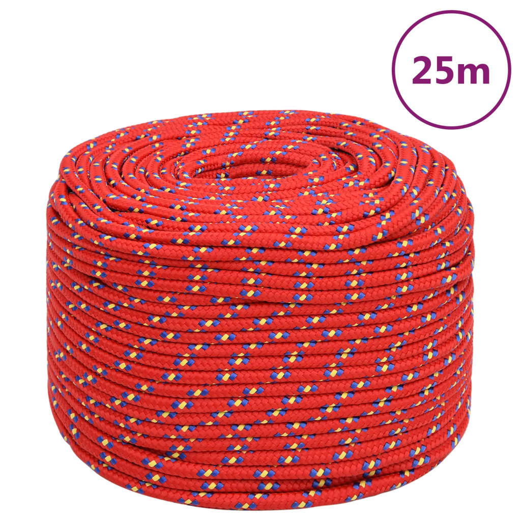 Boottouw 10 mm 25 m polypropyleen rood