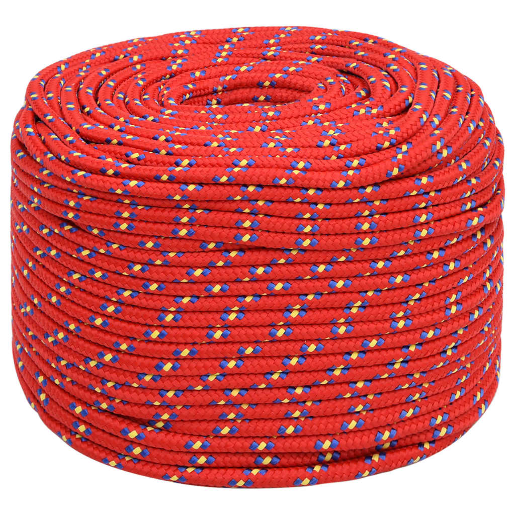 Boottouw 10 mm 25 m polypropyleen rood