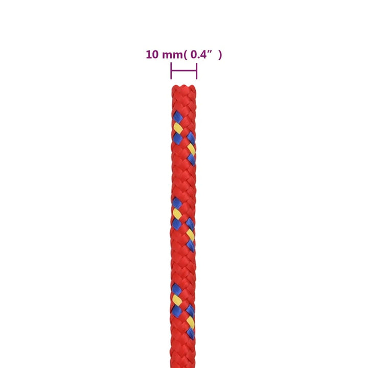 Boottouw 10 mm 100 m polypropyleen rood