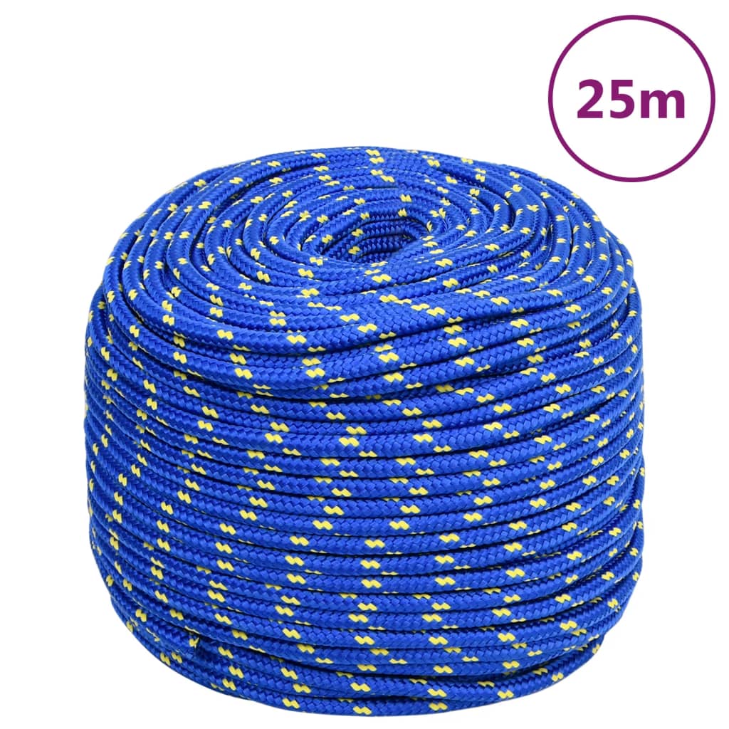 Boottouw 8 mm 25 m polypropyleen blauw