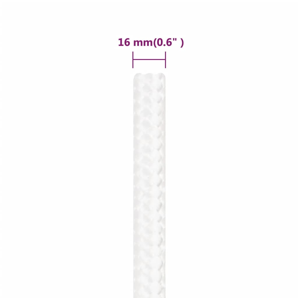 Boottouw 16 mm 25 m polypropyleen volwit