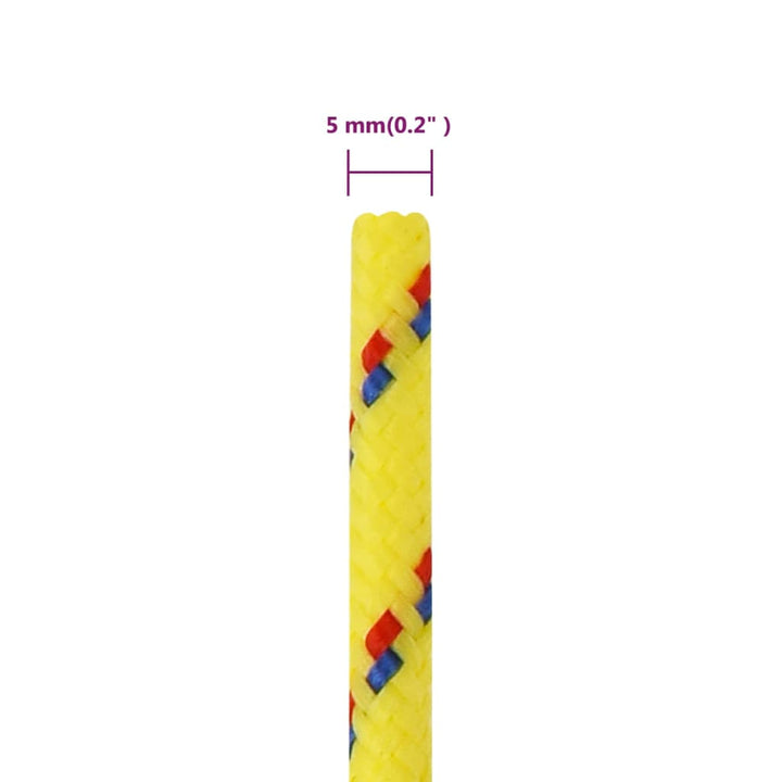 Boottouw 5 mm 500 m polypropyleen geel